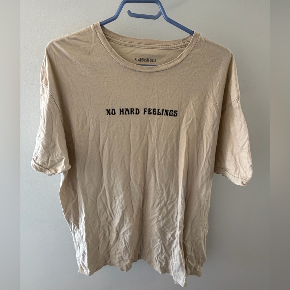 Flatbush Deli "No Hard Feelings" Beige Graphic Tee